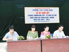 Lễ ký cam kết phòng chống TNXH-Ma túy-An toàn giao thông