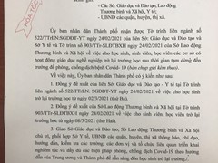 Thông Báo Về Việc Học Trực Tiếp Từ Ngày 02/03/2021