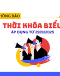 THỜI KHÓA BIỂU SỐ 02 (ÁP DỤNG TỪ 29/9/2025)