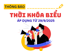 THỜI KHÓA BIỂU SỐ 02 (ÁP DỤNG TỪ 29/9/2025)