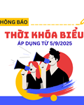 THỜI KHÓA BIỂU SỐ 01 (ÁP DỤNG TỪ 5/9/2025)