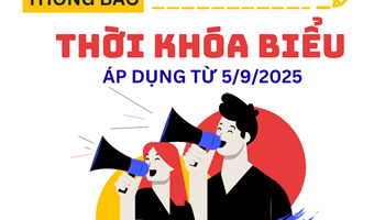 THỜI KHÓA BIỂU SỐ 01 (ÁP DỤNG TỪ 5/9/2025)
