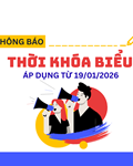 THỜI KHÓA BIỂU SỐ 05 (ÁP DỤNG TỪ 19/01/2026)
