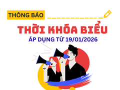 THỜI KHÓA BIỂU SỐ 05 (ÁP DỤNG TỪ 19/01/2026)