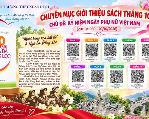 Chuyên mục giới thiệu sách tháng 10 - Chủ đề: Kỷ niệm ngày phụ nữ Việt Nam (20/10/1930 - 20/10/2026)